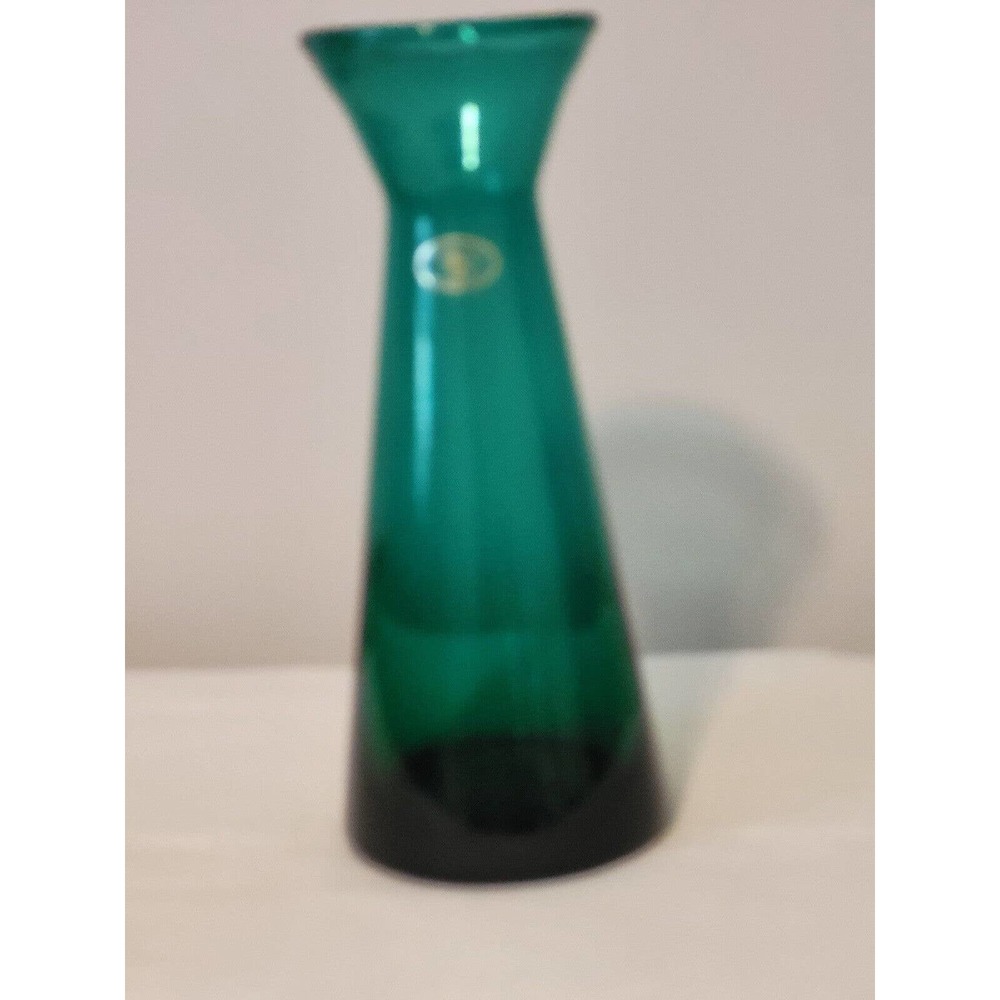 Teal Green Cavalier Glass Vase Pan American International